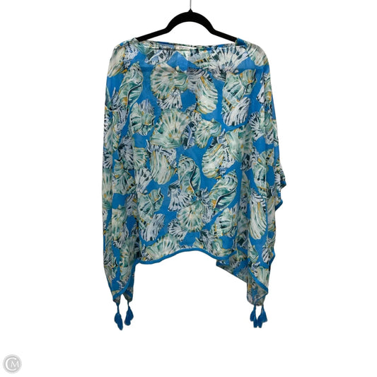 Blouse Short Sleeve By Chicos In Blue & Green, Size: M