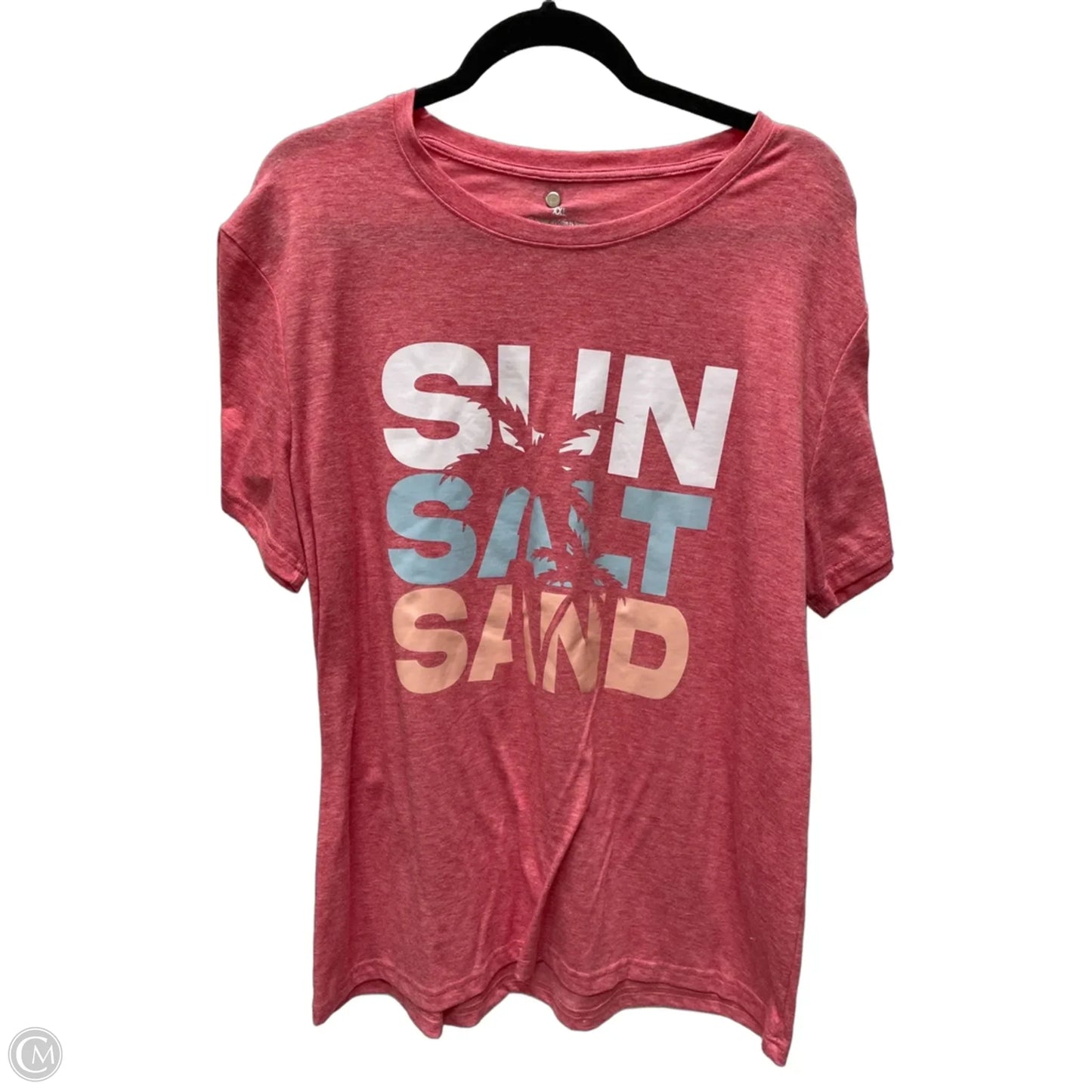 Top Short Sleeve By Clothes Mentor In Pink, Size: 1x