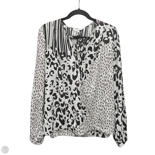 Blouse Long Sleeve By Cabi In Multi-colored, Size: M