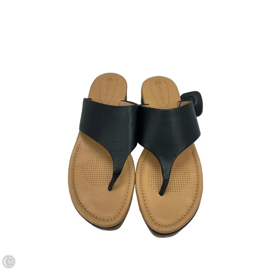Sandals Heels Wedge By Corso Como In Black, Size: 11
