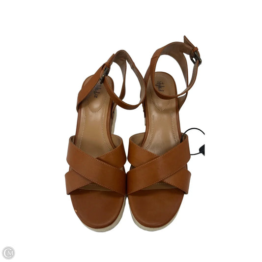 Sandals Heels Wedge By Style And Company In Brown, Size: 11