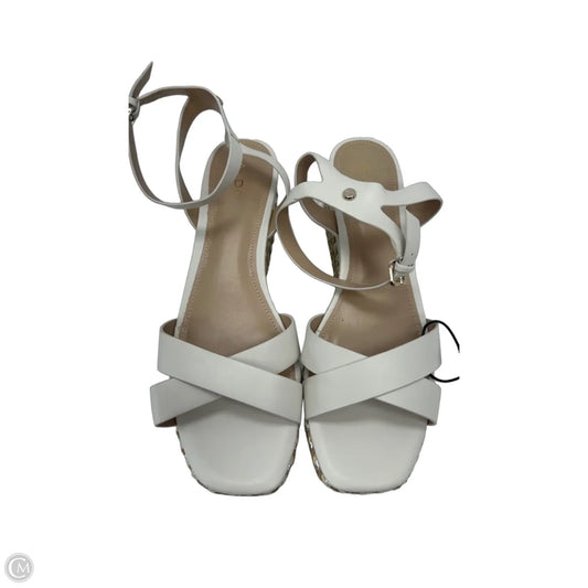 Sandals Heels Wedge By Aldo In White, Size: 11