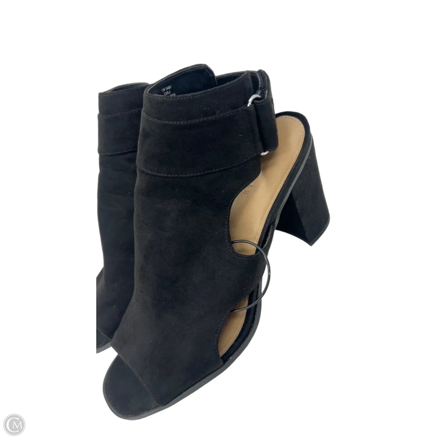 Sandals Heels Block By Clothes Mentor In Black, Size: 11