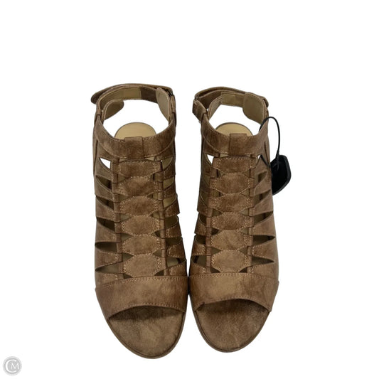 Sandals Heels Block By Naturalizer In Brown, Size: 11