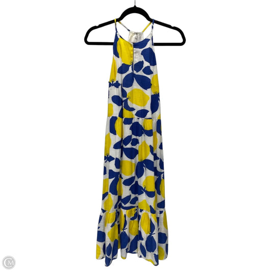 Dress Casual Short By Loft In Blue & Yellow, Size: Xs