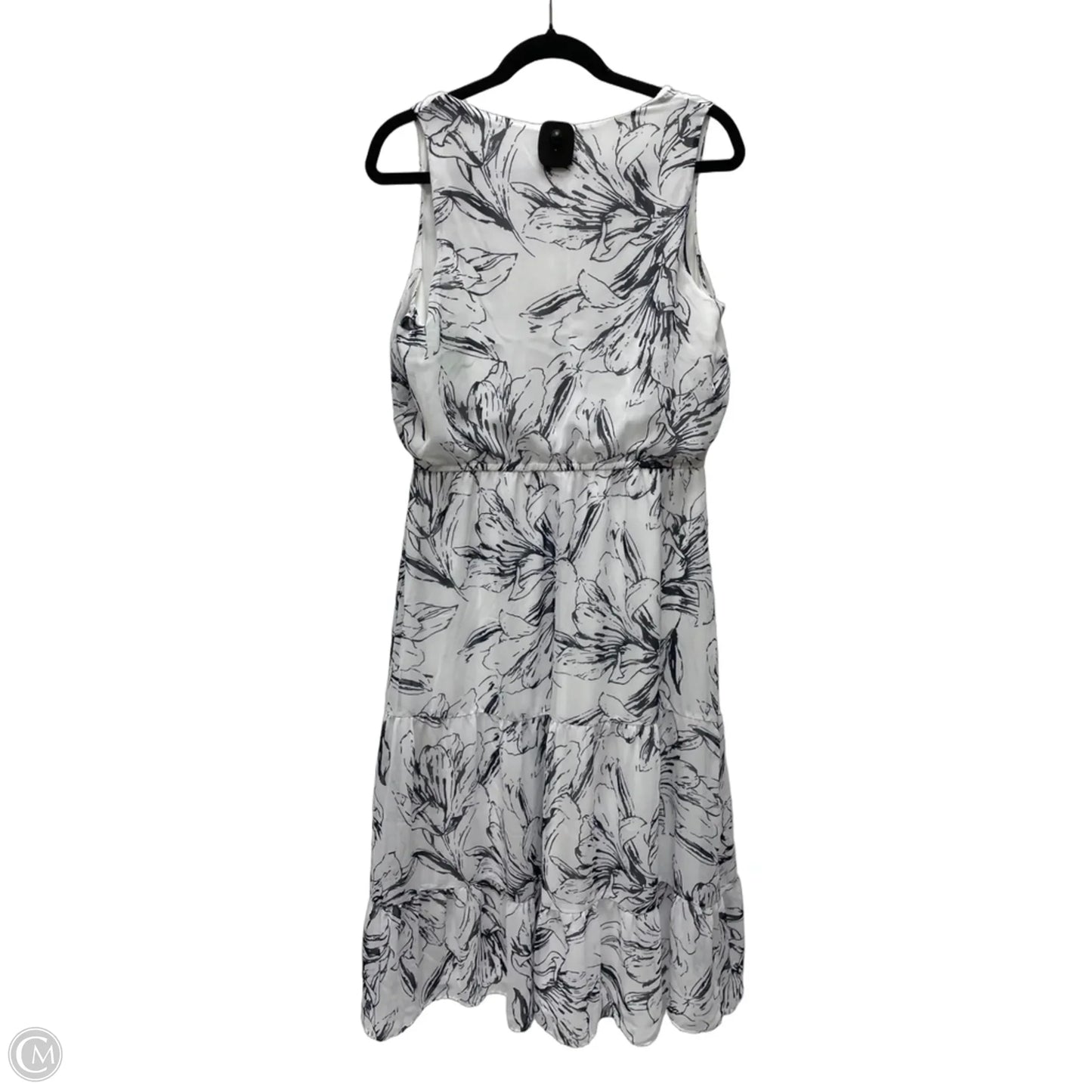 Dress Casual Maxi By Signature By Robbie Bee In Blue & White, Size: L