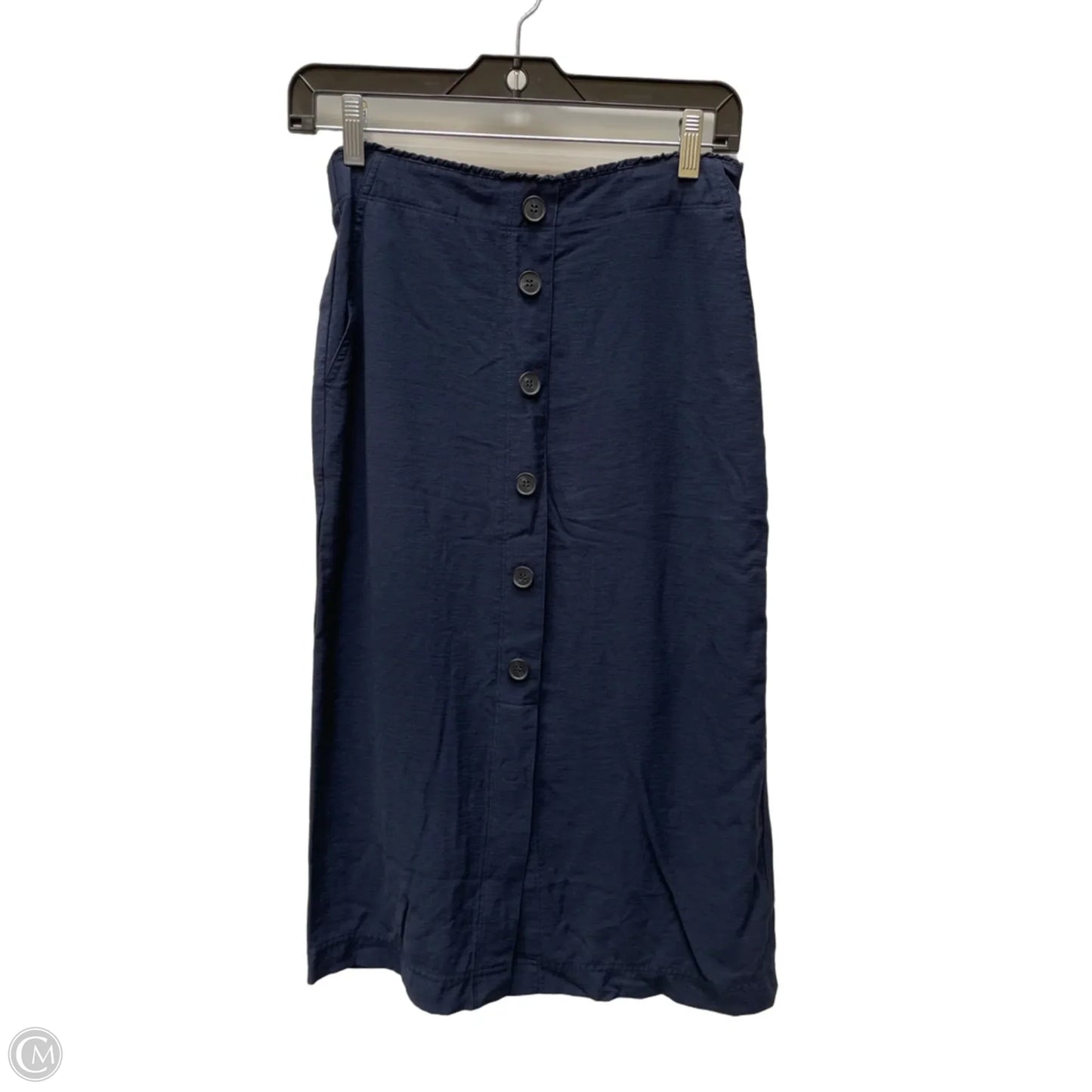 Skirt Midi By Loft In Navy, Size: 2