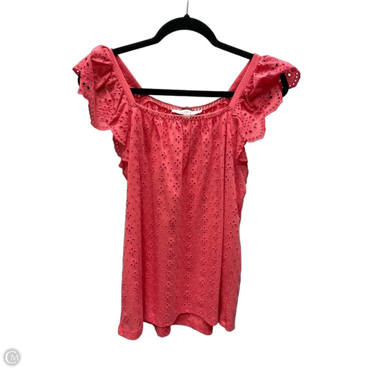 Top Sleeveless By Loft In Coral, Size: S