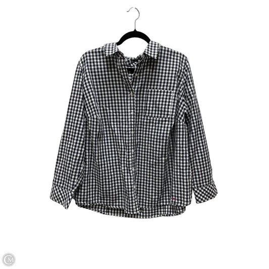 Top Long Sleeve By Talbots In Checkered Pattern, Size: 1x