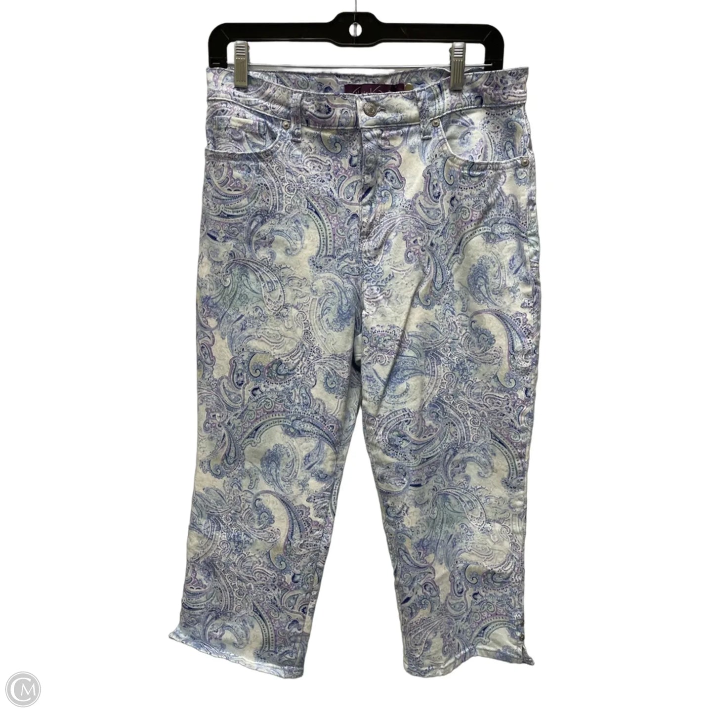 Jeans Cropped By Gloria Vanderbilt In Paisley Print, Size: 8