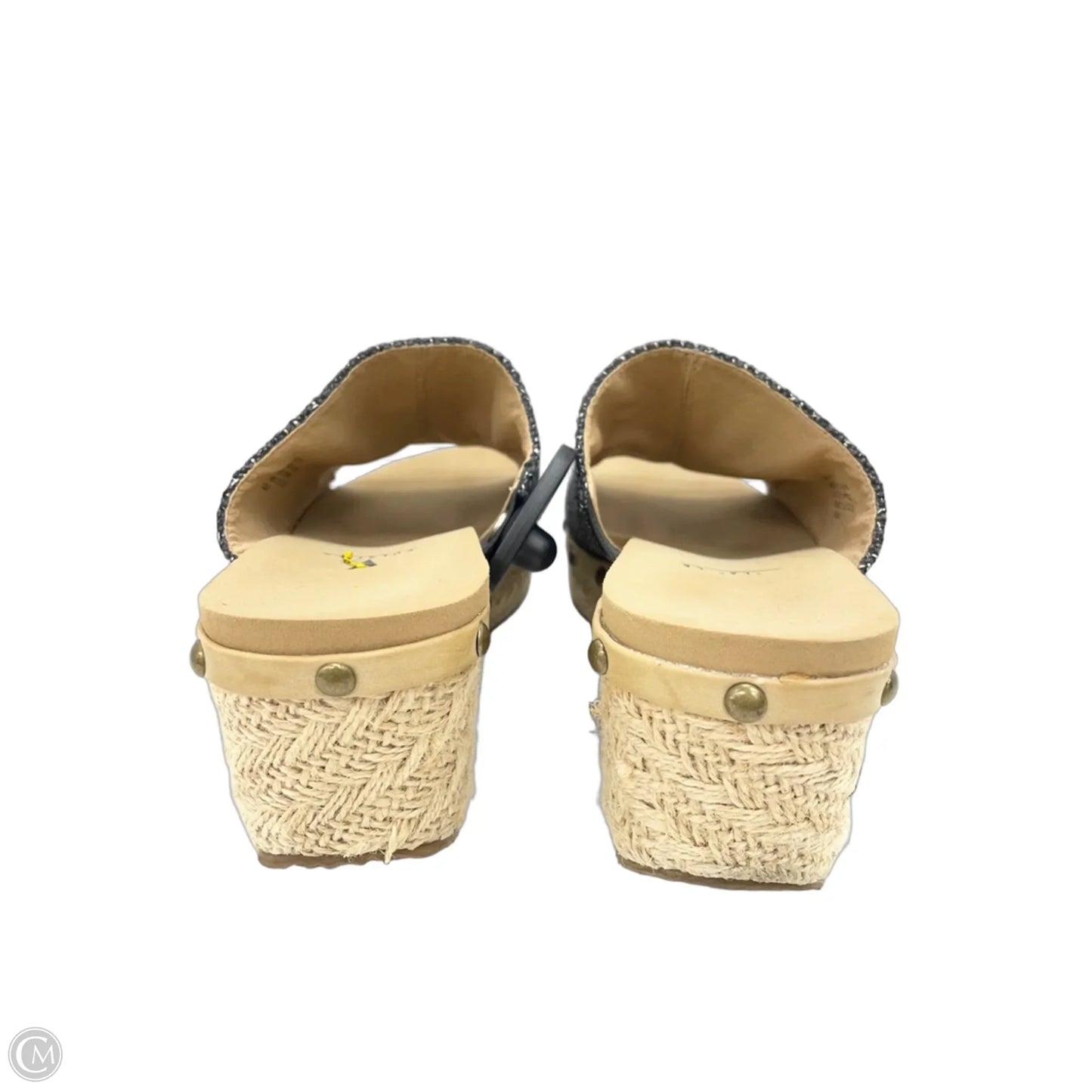 Sandals Heels Wedge By Volatile In Grey & Tan, Size: 8