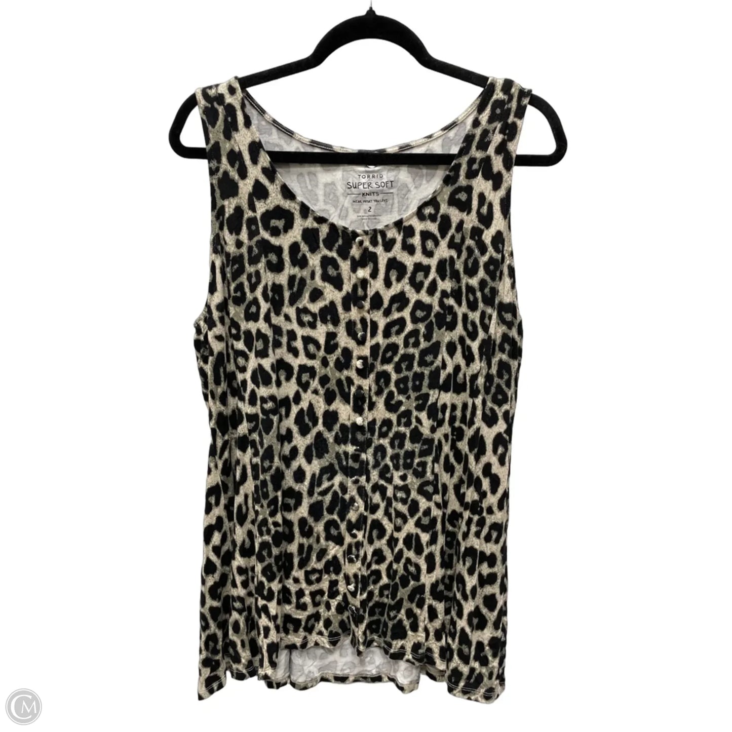 Top Sleeveless By Torrid In Animal Print, Size: 2x