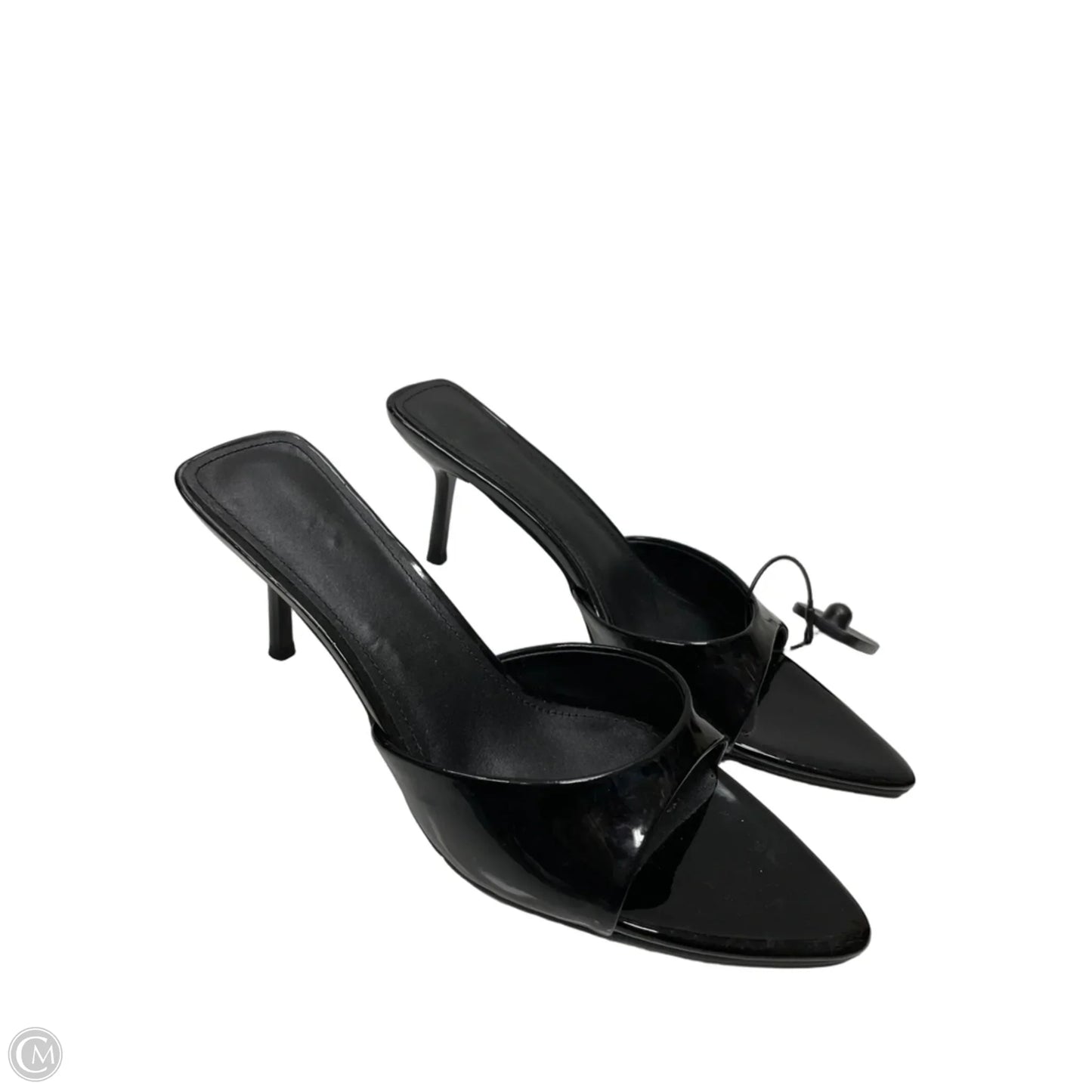 Sandals Heels Kitten By Clothes Mentor In Black, Size: 11