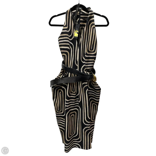 Dress Work By Donna Karan In Black & Gold, Size: Xl