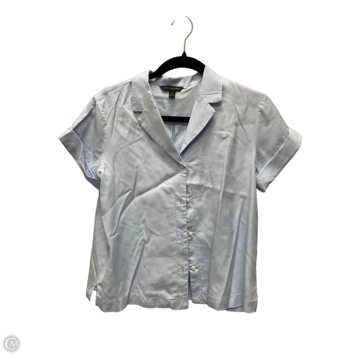 Top Short Sleeve By Banana Republic In Blue, Size: Xs