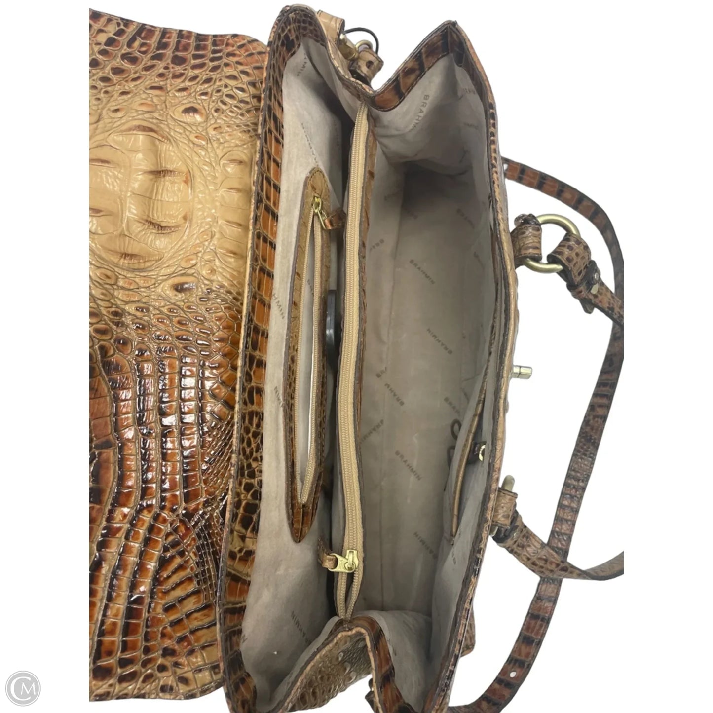Handbag Designer By Brahmin, Size: Large