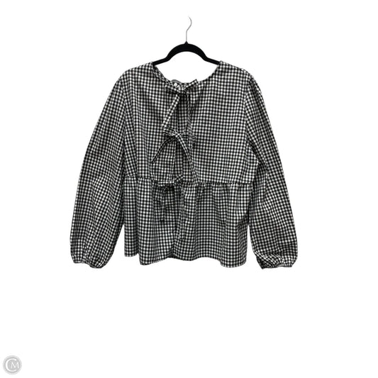 Top Long Sleeve By Clothes Mentor In Black & Cream, Size: Xl