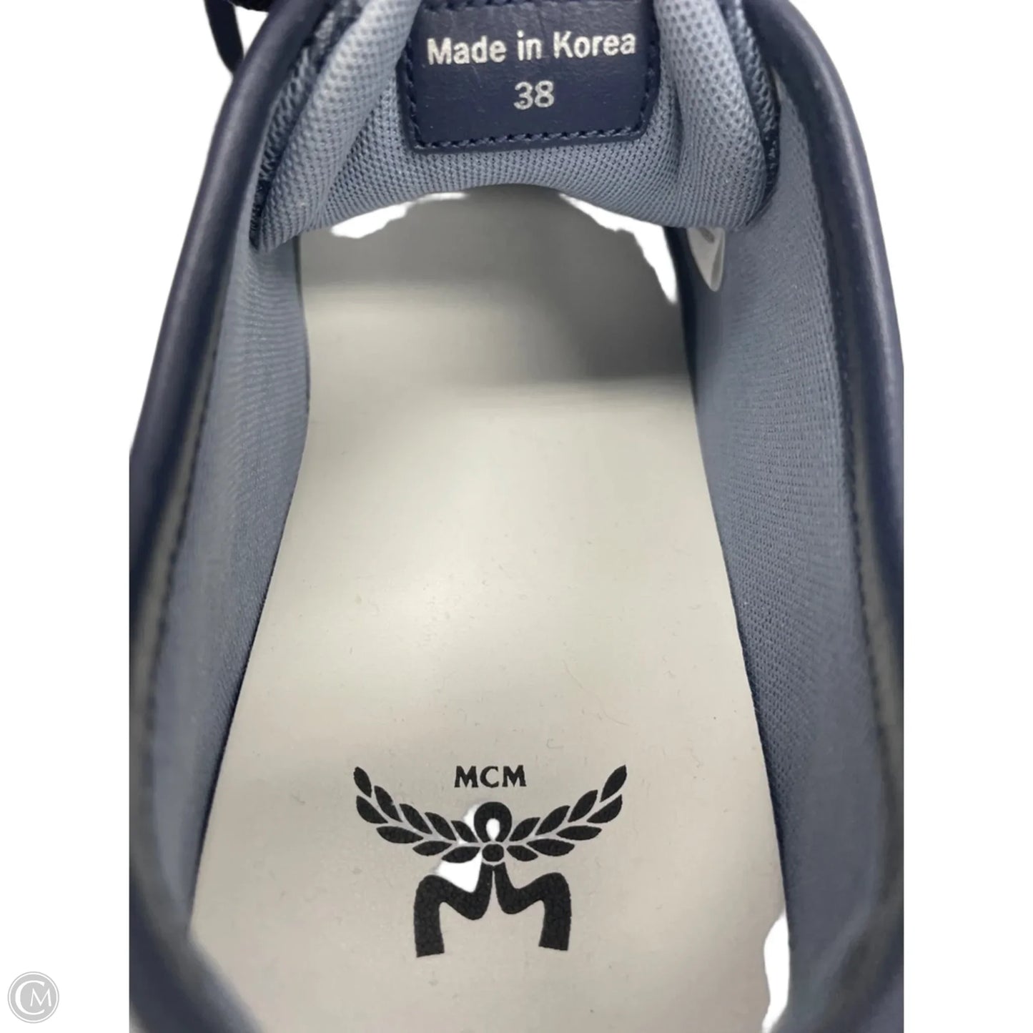 Shoes Luxury Designer By Mcm In Blue Denim, Size: 7.5
