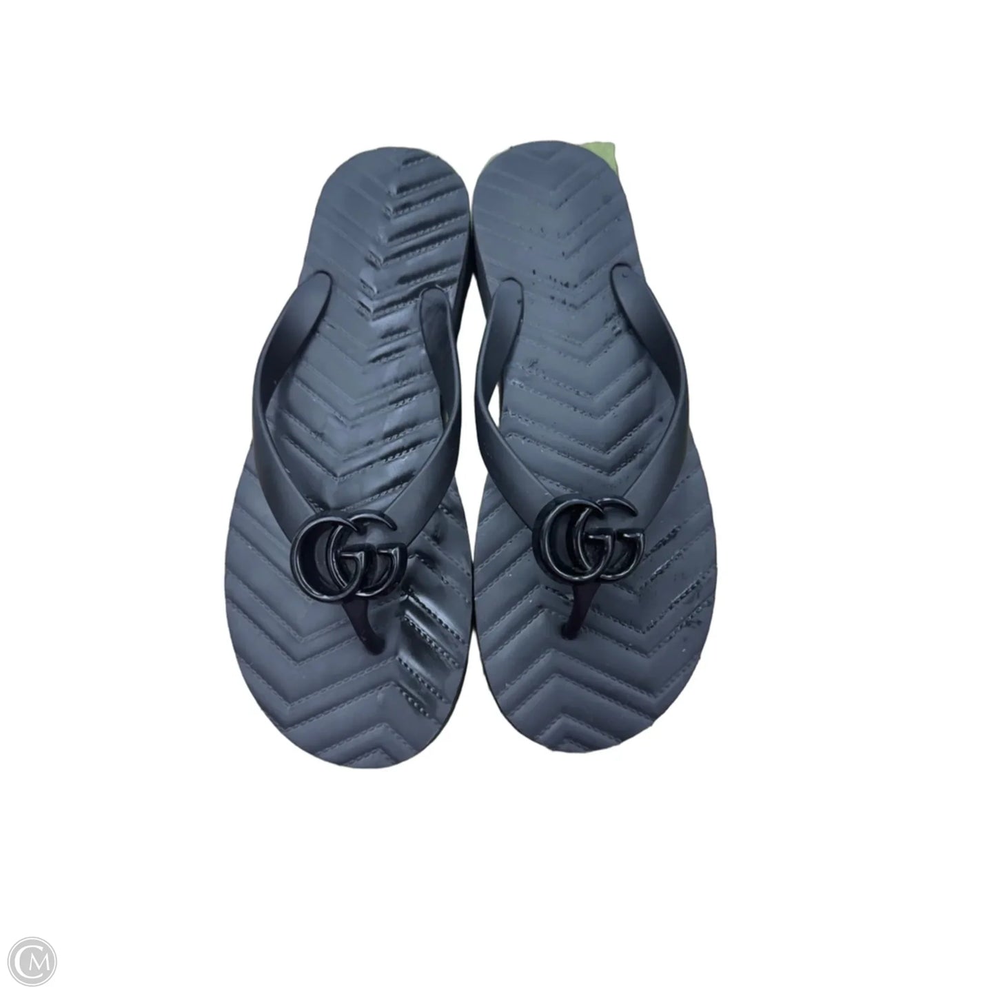 Sandals Luxury Designer By Gucci In Black, Size: 9