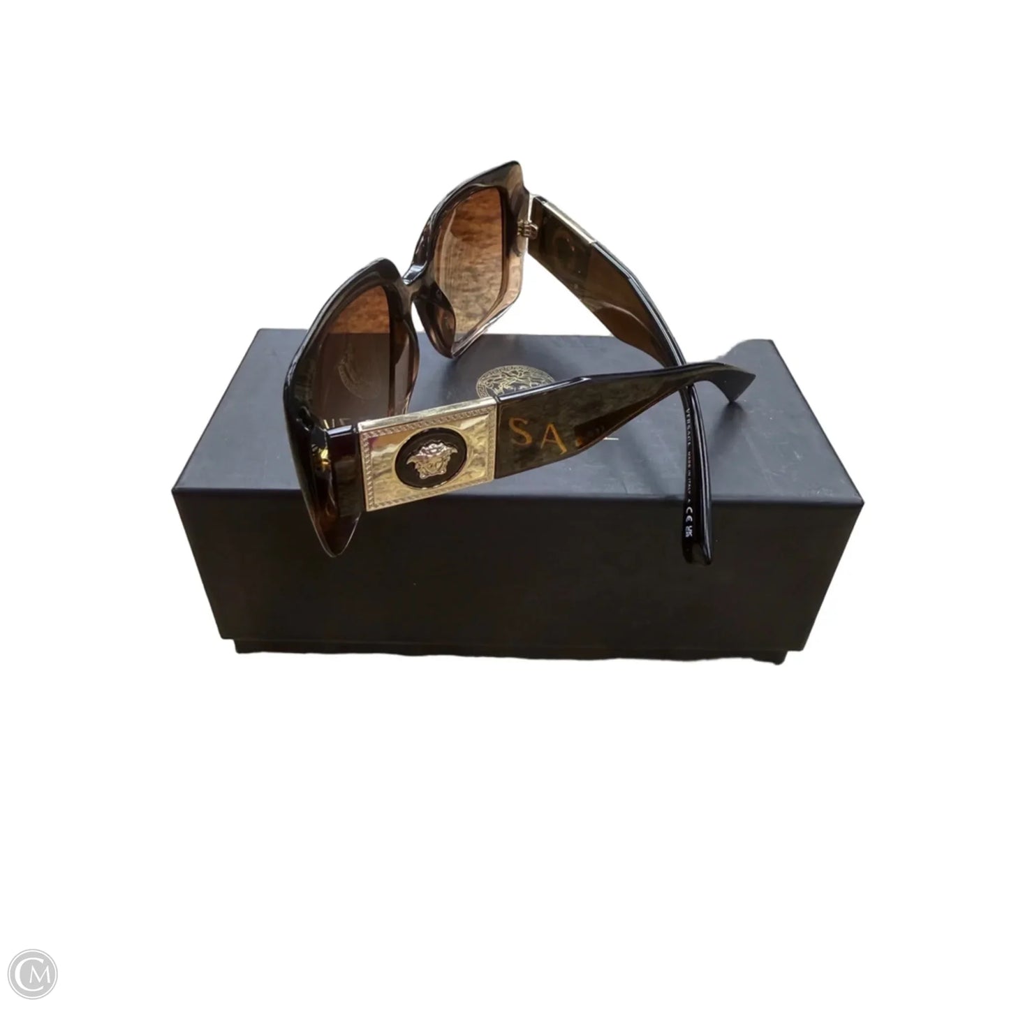 Sunglasses Luxury Designer By Versace, Size:
