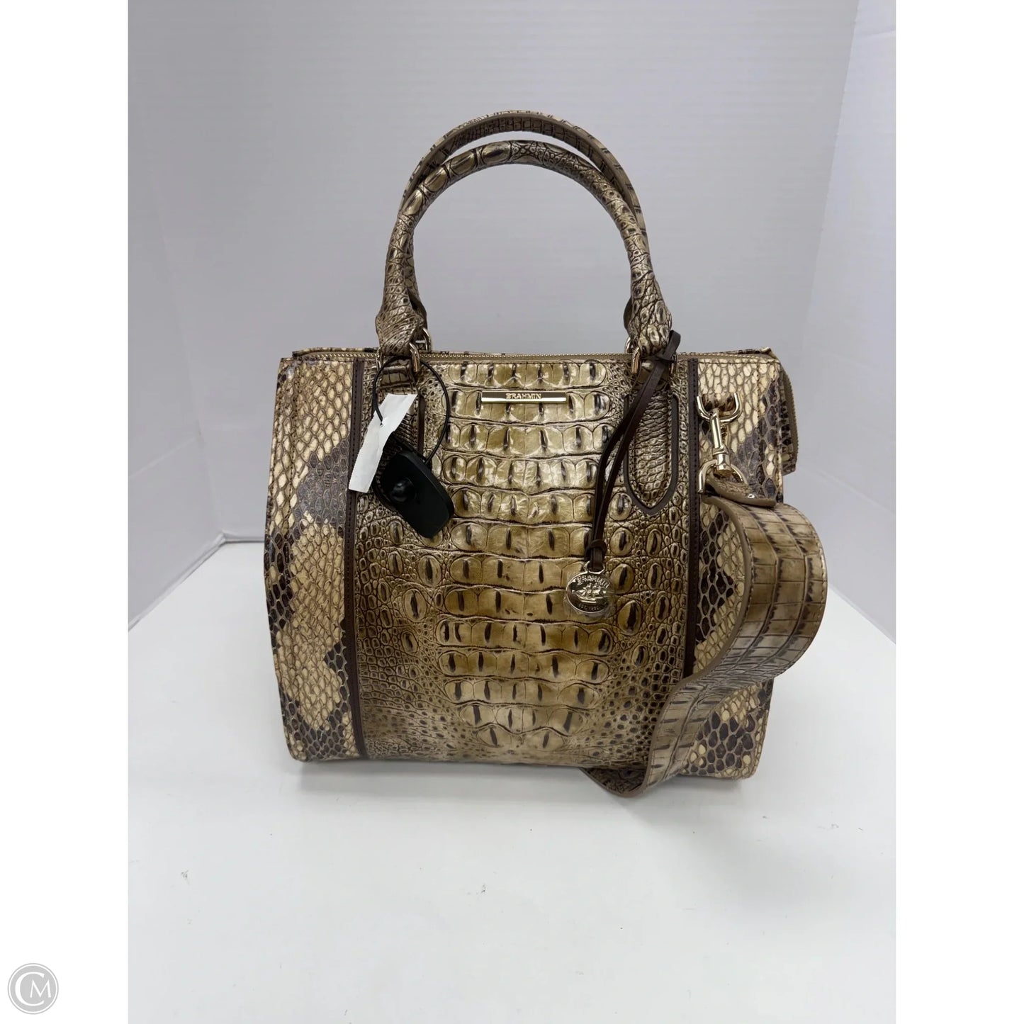 Handbag Designer By Brahmin, Size: Large