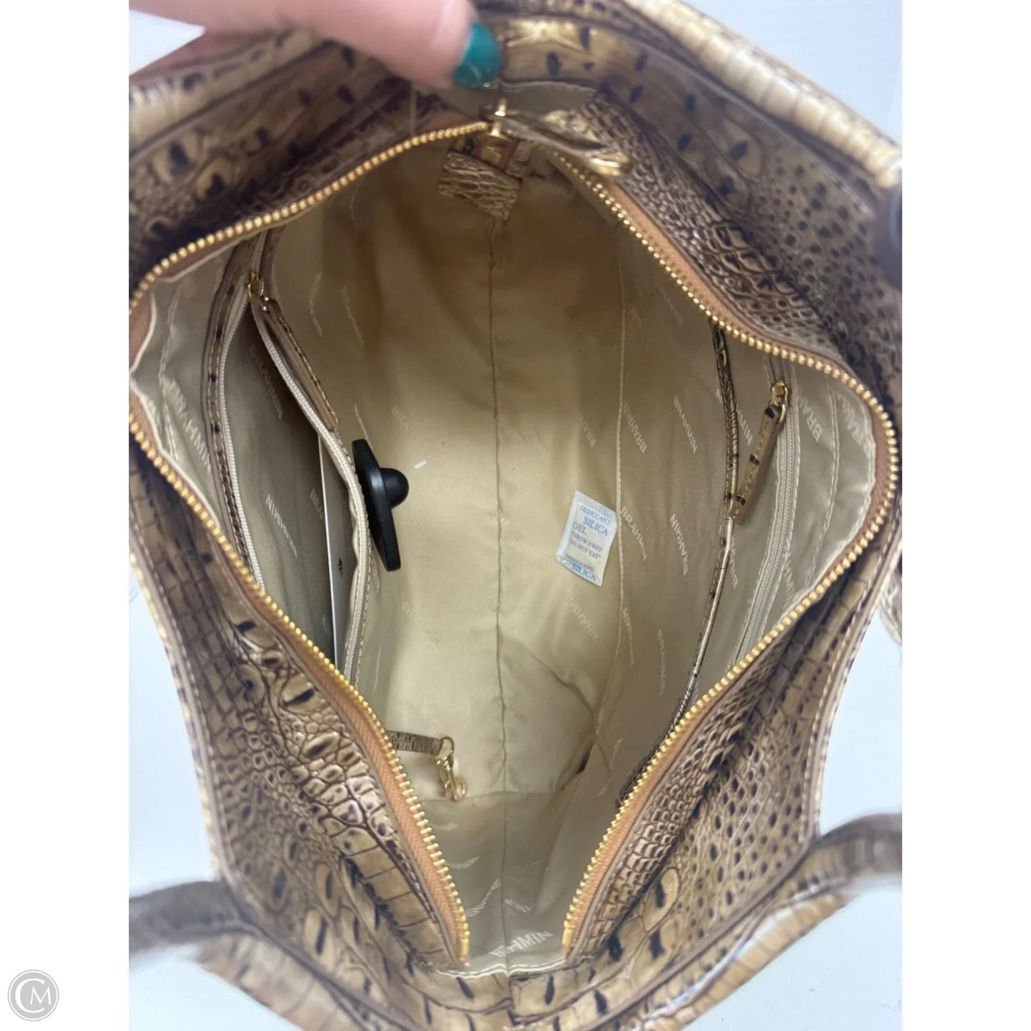 Handbag Designer By Brahmin, Size: Large