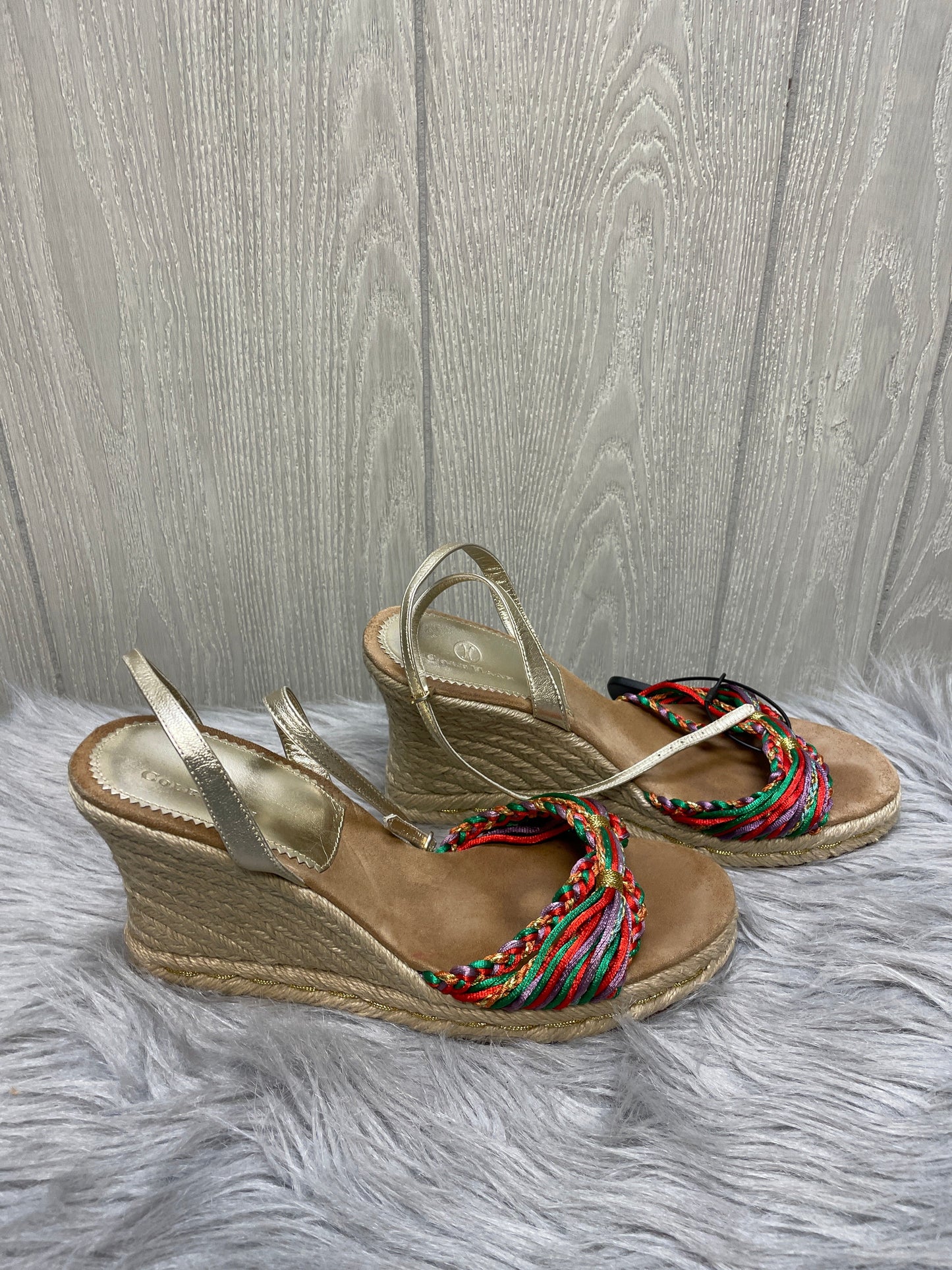 Sandals Heels Wedge By Cole-haan In Multi-colored, Size: 9.5