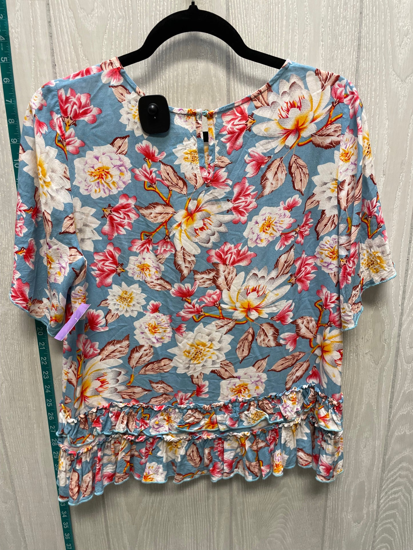 Floral Print Top Short Sleeve Jodifl, Size S