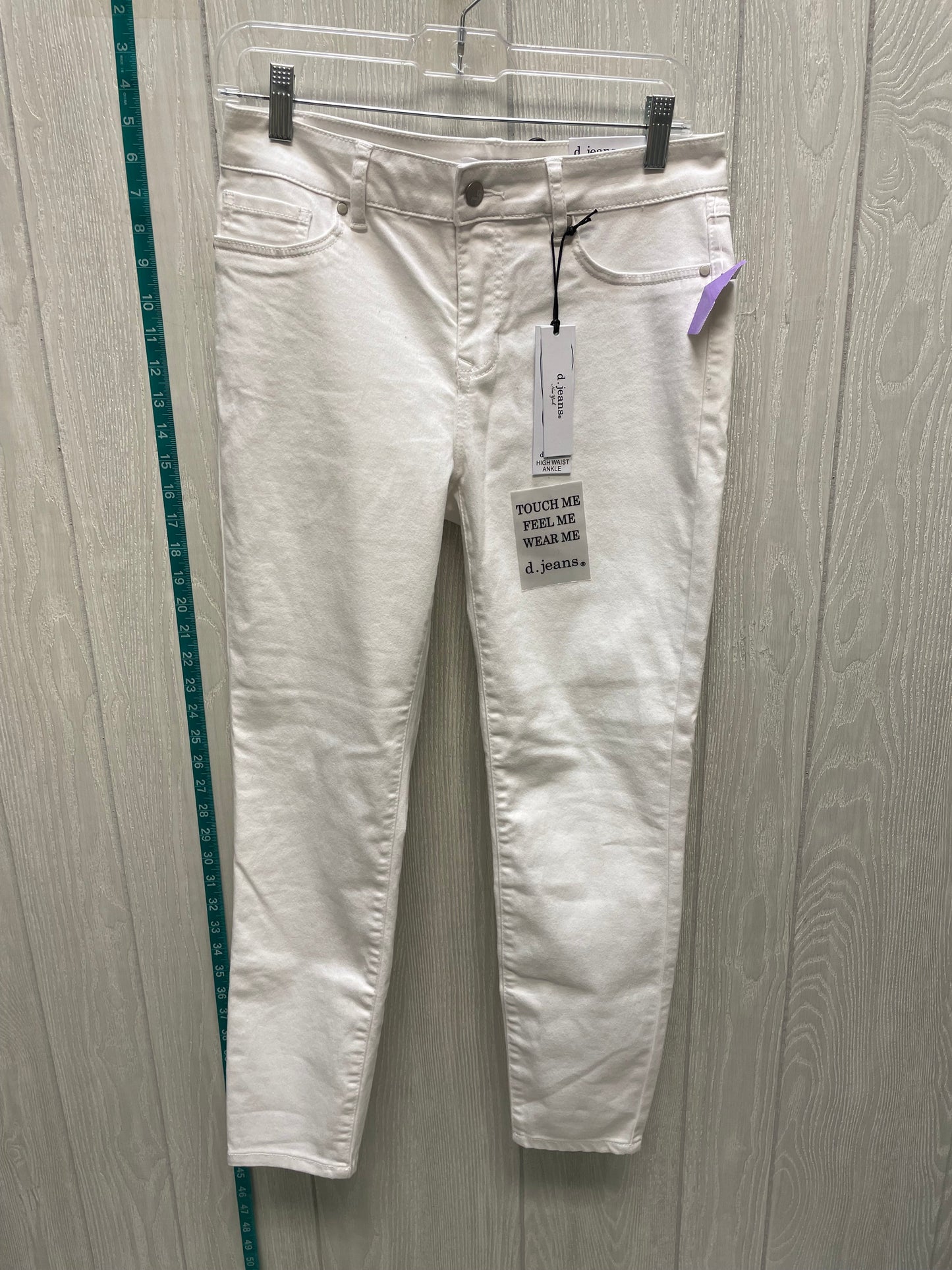 White Denim Jeans Skinny D Jeans, Size 8