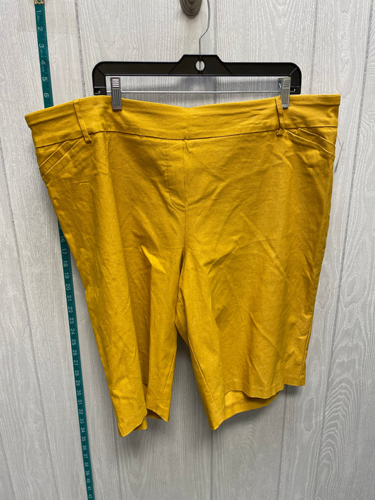 Yellow Shorts Ashley Stewart, Size 26