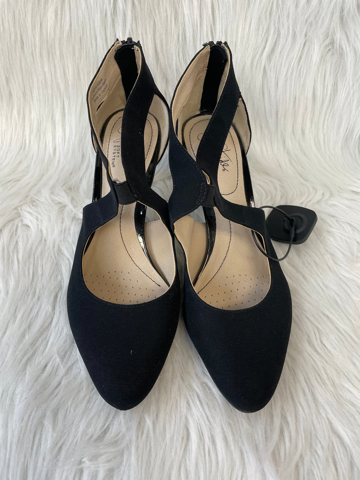 Black Shoes Heels Block Life Stride, Size 8.5