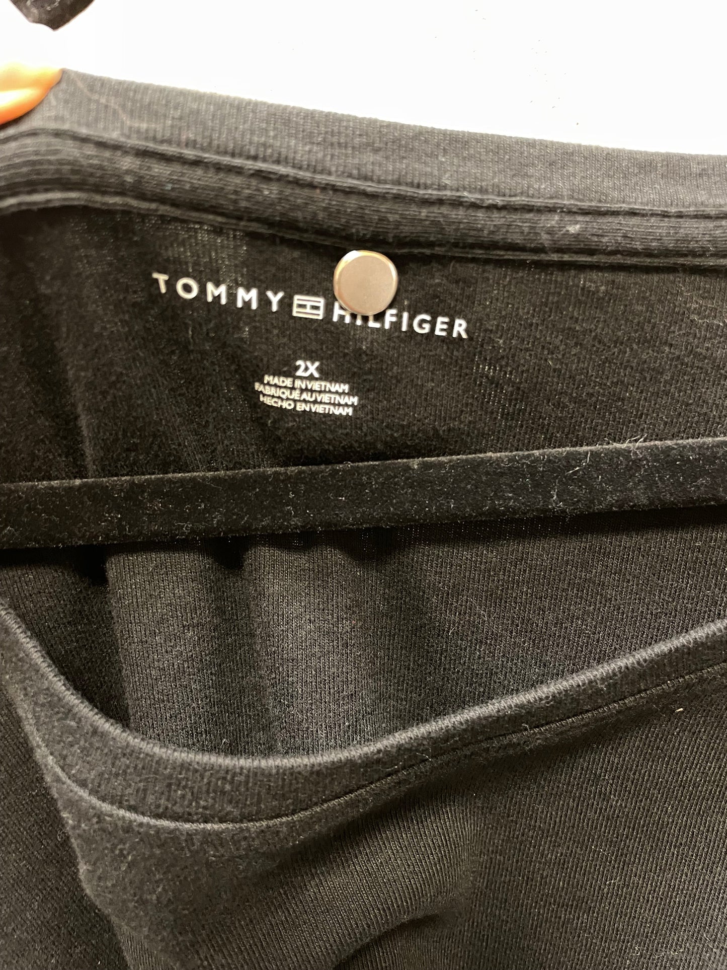 Top 3/4 Sleeve By Tommy Hilfiger In Black, Size: 2x