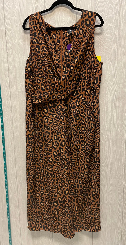 Jumpsuit By Worthington In Animal Print, Size: 1x