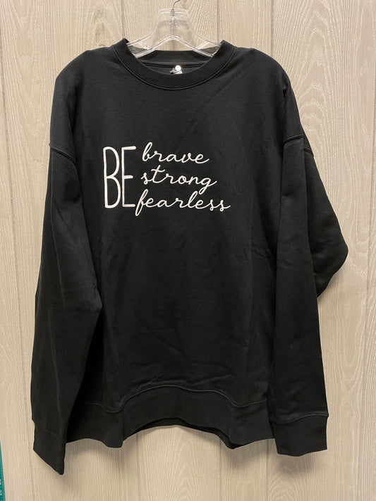 Sweatshirt Crewneck By Cotton Heritage In Black & White, Size: Xl