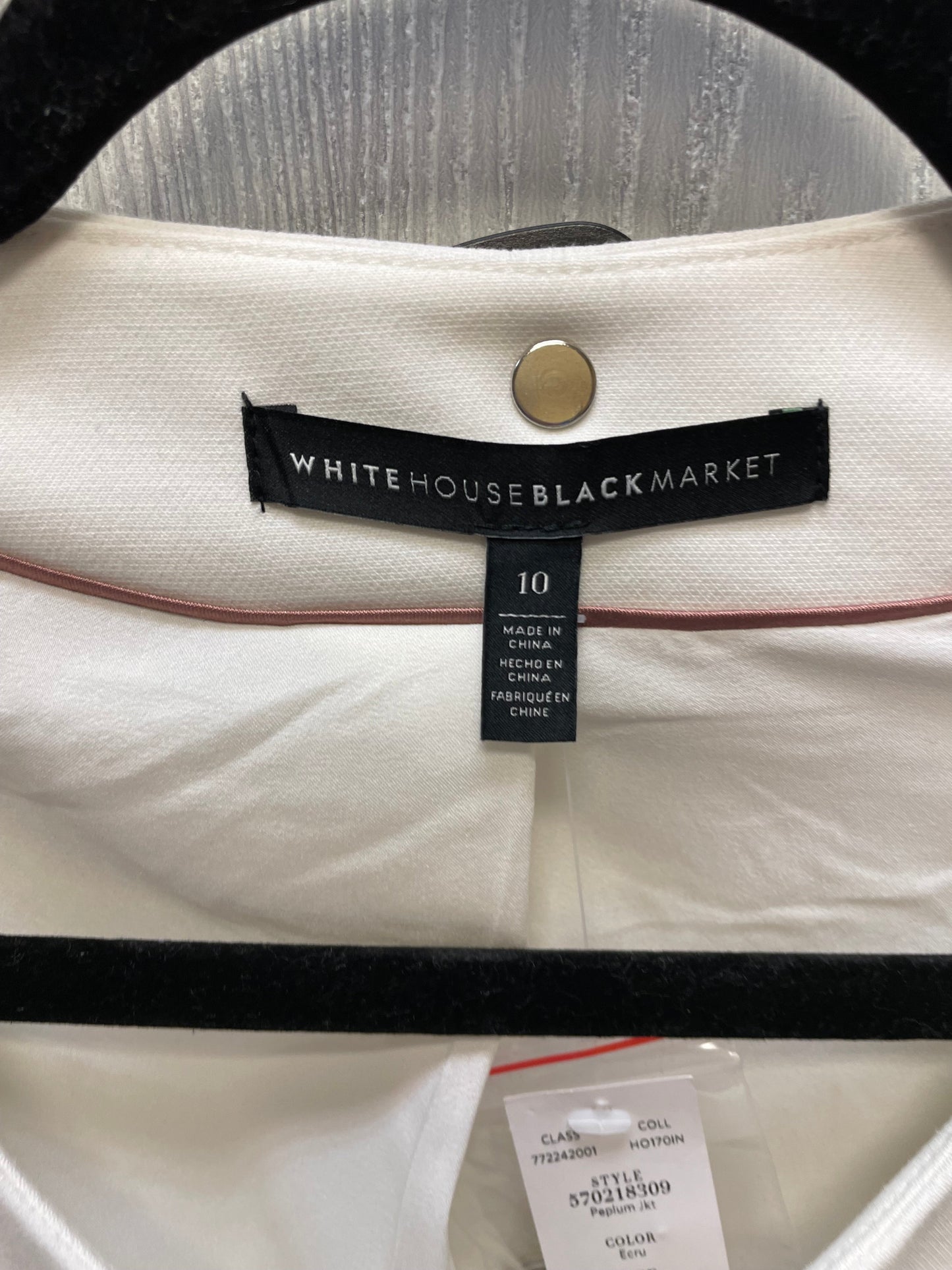 Jacket Other By White House Black Market In Cream, Size: M