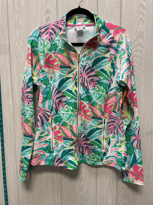 Jacket Other By Sigrid Olsen In Green & Pink, Size: L