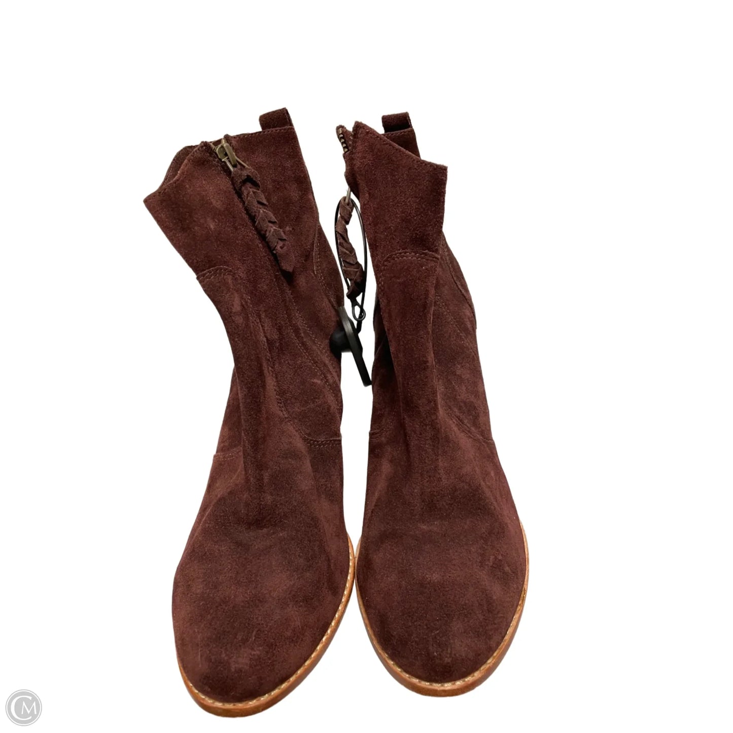 Boots Ankle Heels By Joie In Maroon, Size: 10