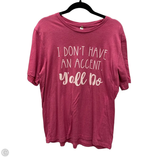 Top Short Sleeve Basic By Bella + Canvas In Red, Size: Xl