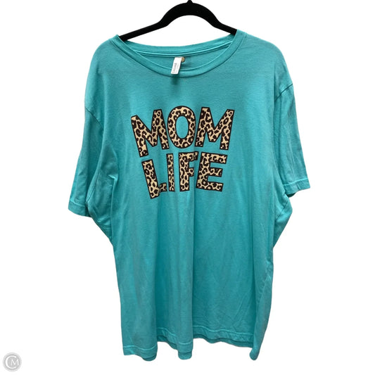 Top Short Sleeve Basic By Bella + Canvas In Aqua, Size: 3x