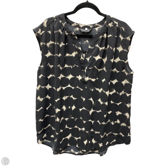 Blouse Sleeveless By Simply Vera In Black & Cream, Size: 1x