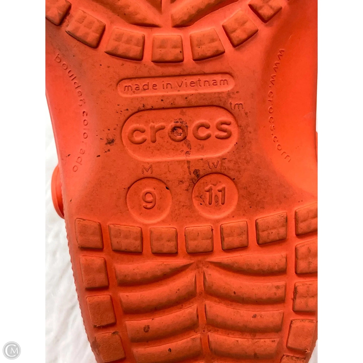 Shoes Flats By Crocs In Orange, Size: 11