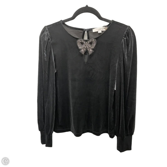Top Long Sleeve By Loft In Black, Size: Xs