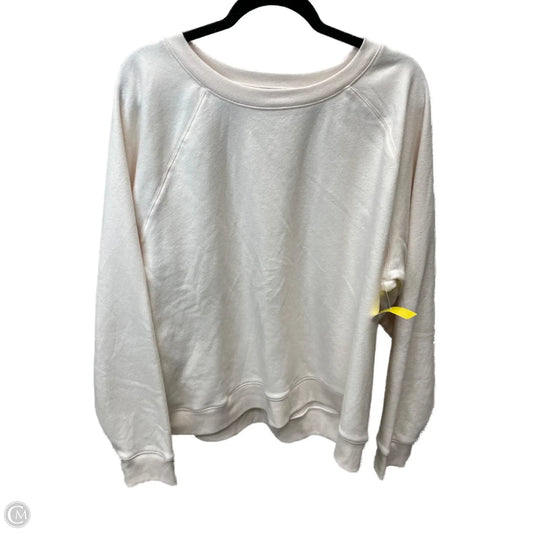 Sweatshirt Crewneck By Tek Gear In Cream, Size: Xl
