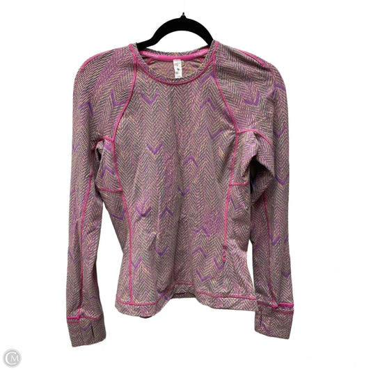 Athletic Top Long Sleeve Crewneck By Lululemon In Multi-colored, Size: S
