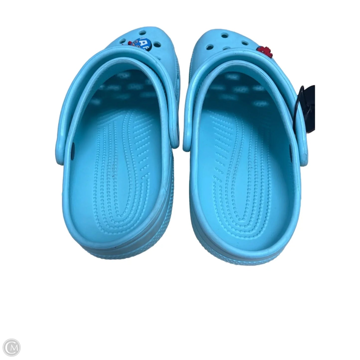 Shoes Flats By Crocs In Blue, Size: 9