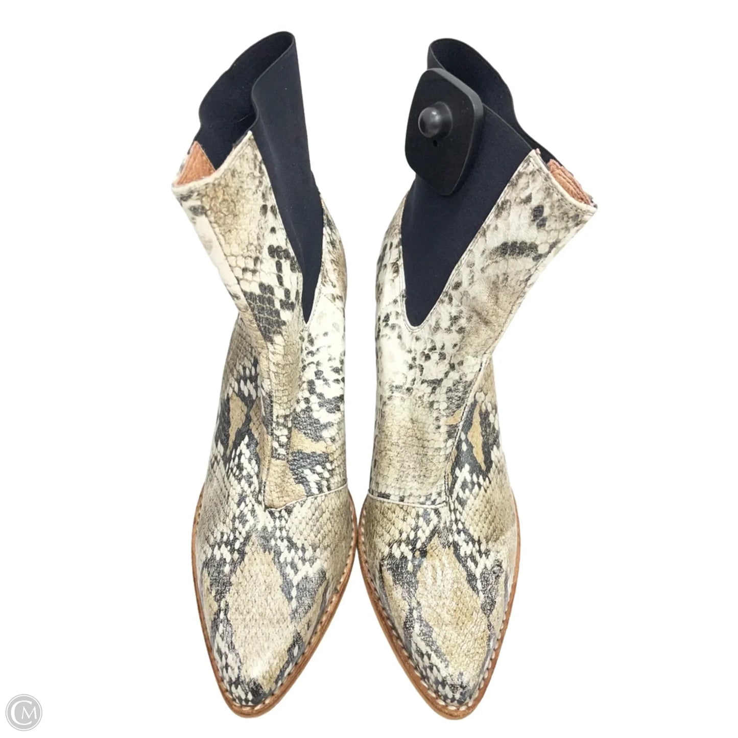 Boots Ankle Heels By Jeffrey Campbell In Snakeskin Print, Size: 7.5