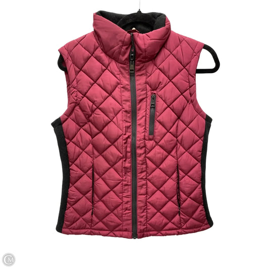 Vest Puffer & Quilted By Andrew Marc In Maroon, Size: S