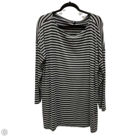Tunic 3/4 Sleeve By Eileen Fisher In Striped Pattern, Size: L