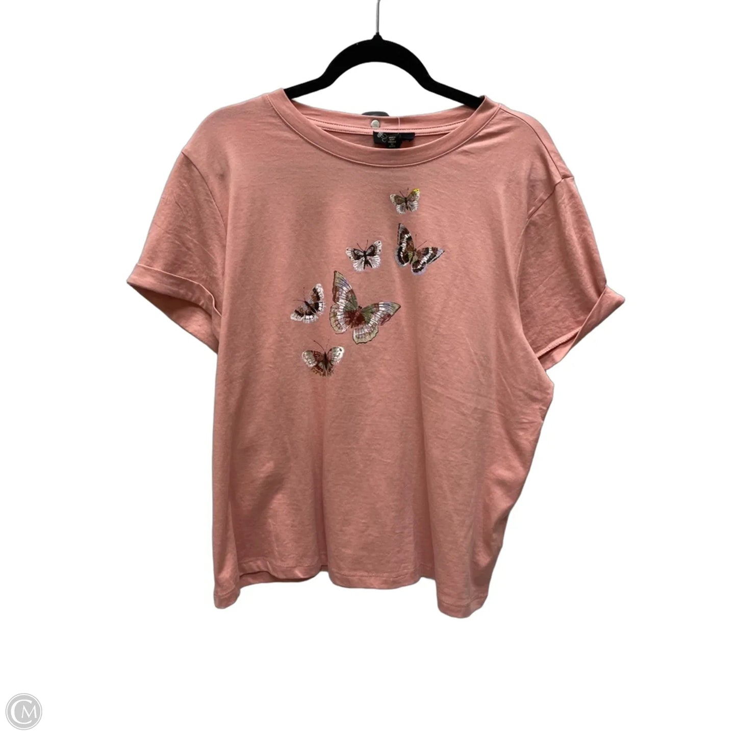 Top Short Sleeve By Jessica Simpson In Pink, Size: Xl