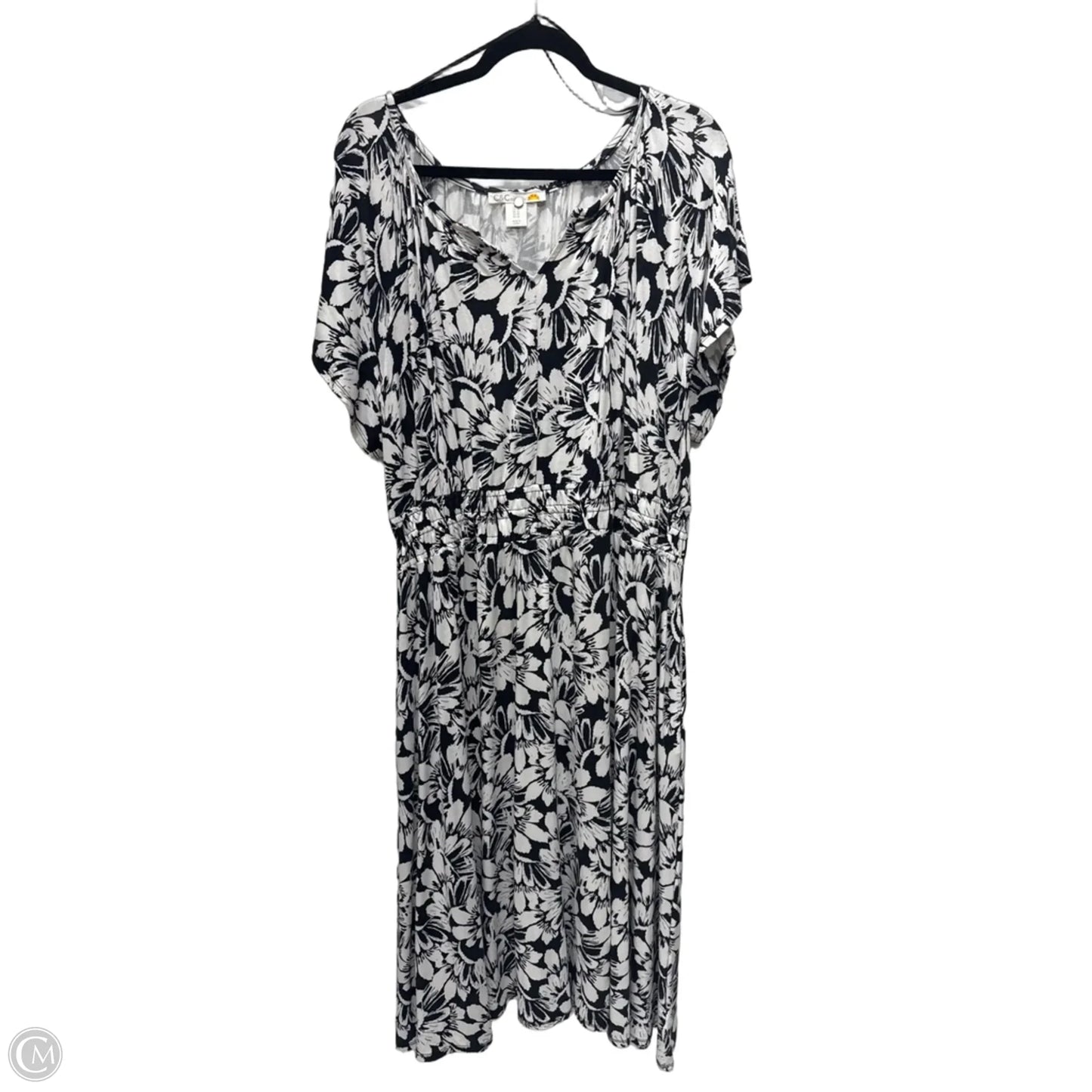 Dress Casual Midi By C And C In Floral Print, Size: 1x